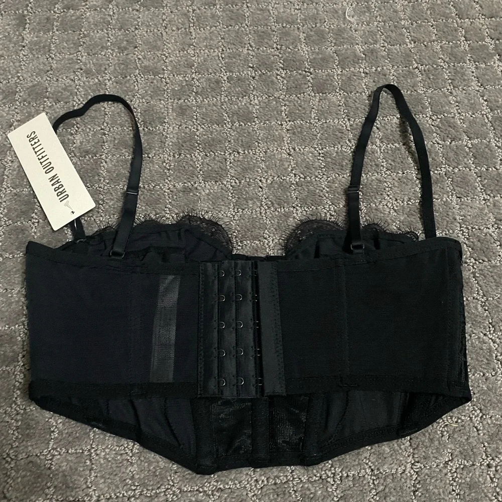 Out From Under Modern Love Ribcage Corset NWT Size M - Black - Picture 7 of 8
